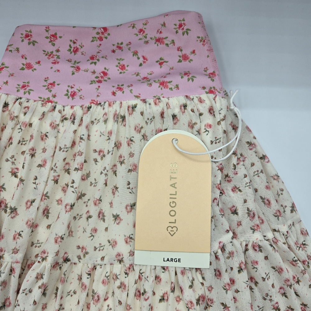 NWT Blogilates Ballerina Skort Pink Floral - Picture 12 of 13